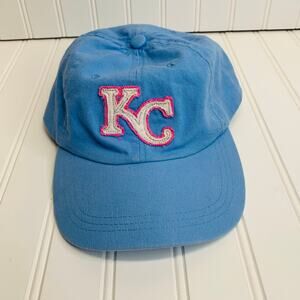 KC Applique Baseball Hat Blue Pink White